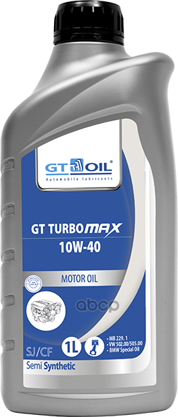 GT OIL Масло GT Turbo Max  SAE 10W-40  API SJ/CF  1 л