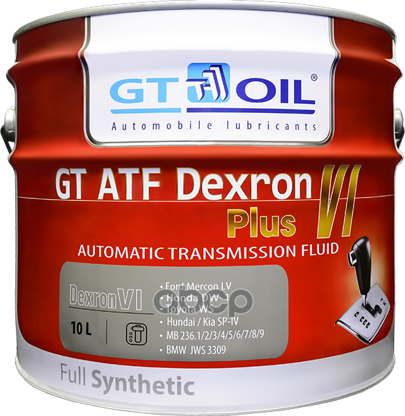 Масло транс. GT ATF Dexron VI Plus  10 л GT OIL арт. 8809059408643