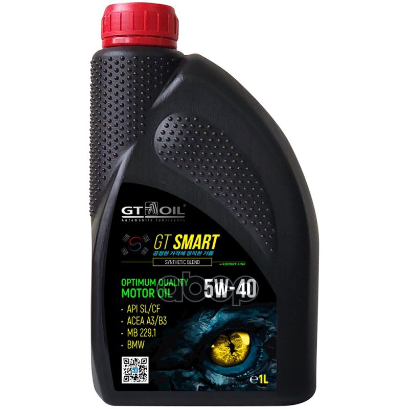 GT OIL Масло моторное полусинтетическое GT Smart 5W40 SL/CF, A3/B3 1л