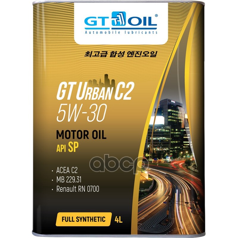 GT OIL Масло GT Urban C2  SAE 5W-30  API SP  4 л