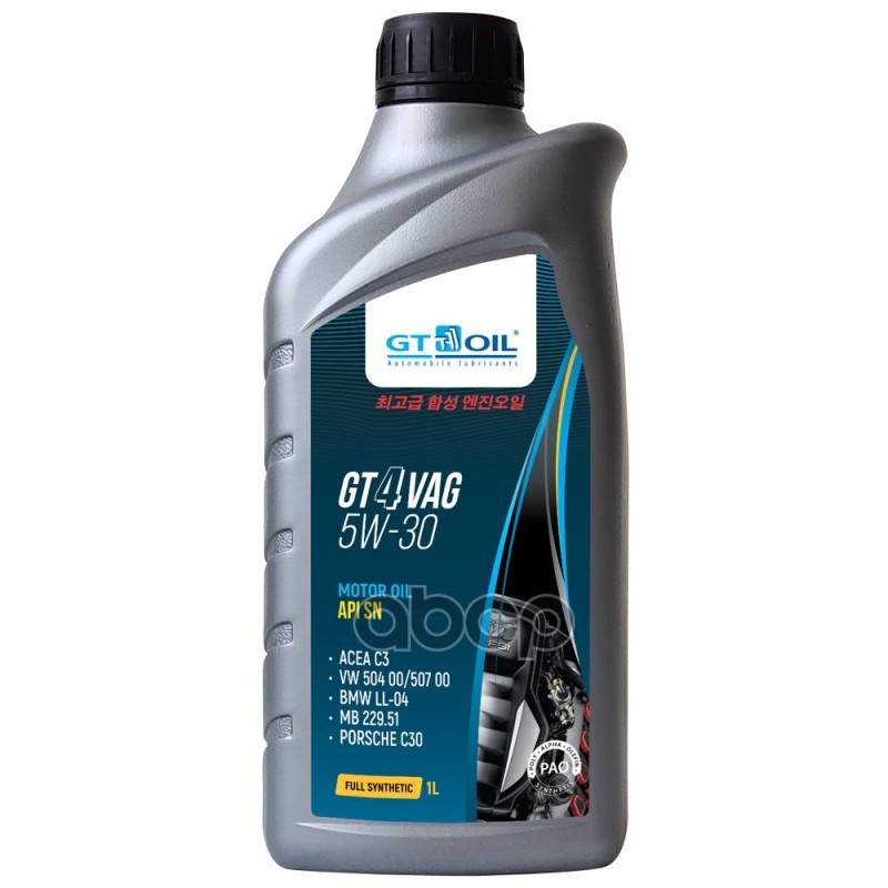 GT OIL Масло моторное синтетическое GT 4 VAG 5W30 SN, C3 1л