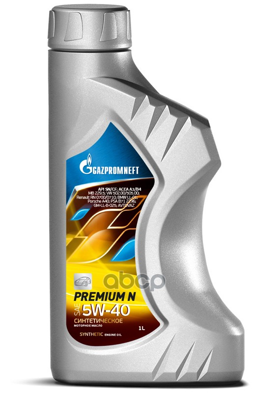 Gazpromneft 5W-40 1L Premium N , Api Sn/Cf Acea A3/B4 Масло Моторное Полусинтетическое,