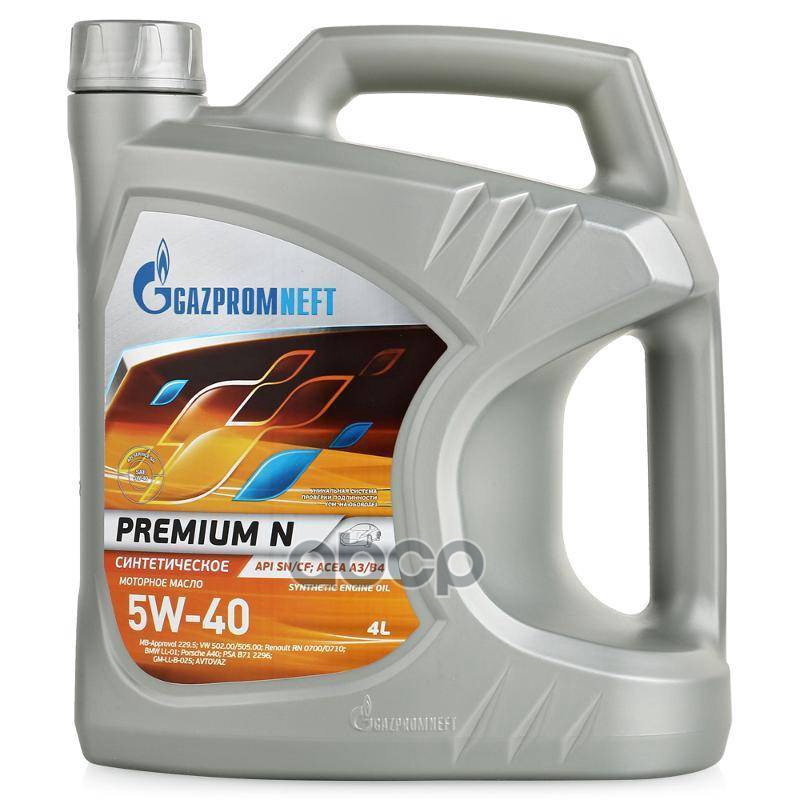 Gazpromneft 5W40 4L Premium N Sn/Cf, (3) Масло Мотор. Синтетич.