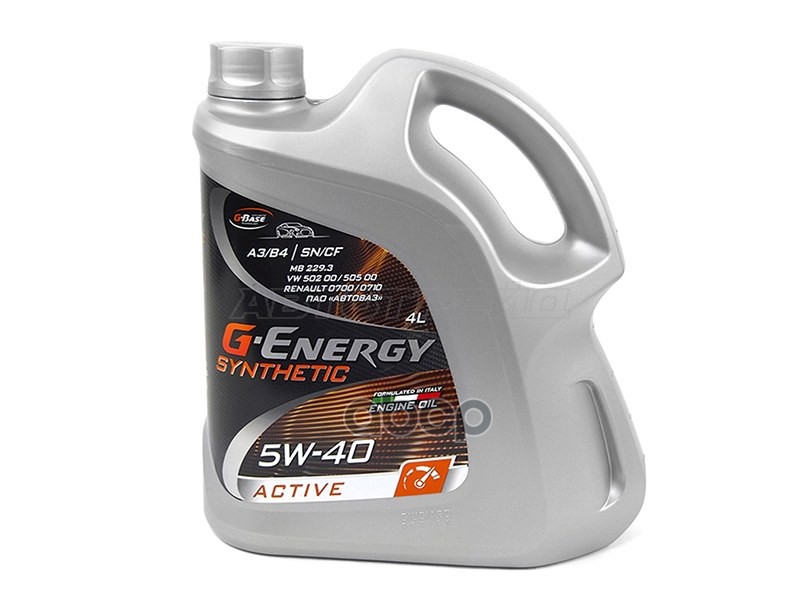 5W-40 4L G-Energy Synthetic Active Масло Моторное Синтетическое Gazpromneft арт. 253142410