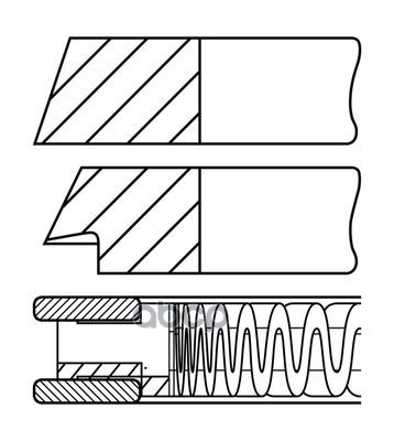 Кольца поршневые к-кт STD на 1 поршень VOLVO S40/S60/S80/XC90 B5244 S /D5254 T2 Goetze арт. 08-102500-00