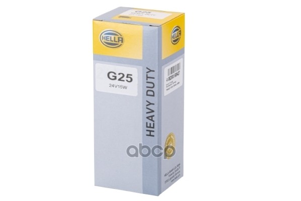 Лампа Автомобильная 24V-15W (Ba15s) HELLA арт. 8GA002072-291