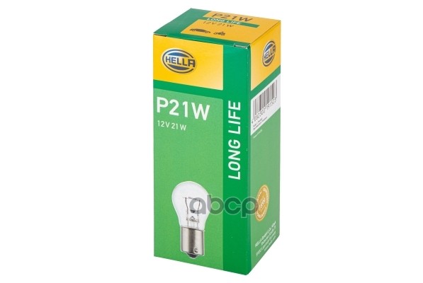 Лампа 12V P21w 21W Hella Long Life 1 Шт. Картон 8Ga002073-271 HELLA арт. 8GA002073-271