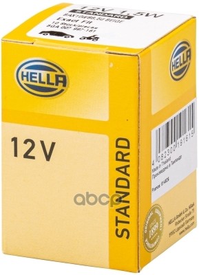 Лампа Накаливания Цокольная Щитка Приборов 12V/1.5W (Патрон B 8 5D)) HELLA арт. 8ga007997-161