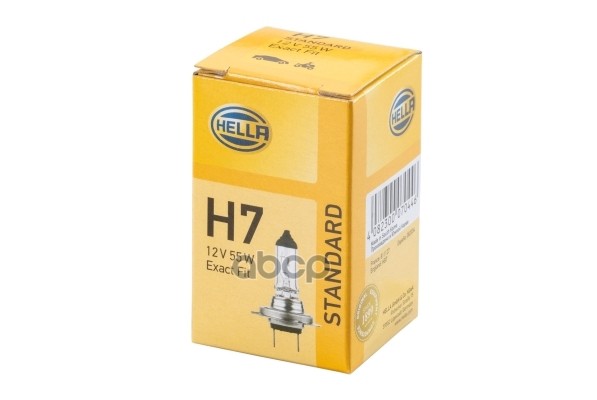 Лампа 12V H7 55W HELLA Standart 1 шт. картон 8GH 007 157-121 HELLA арт. 8GH 007 157-121