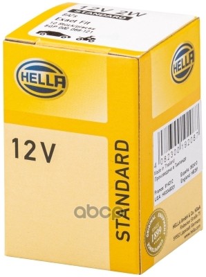 Лампа 12V W2w 2W Ba7s Hella 1 Шт. Картон 8Gp 002 066-121 HELLA арт. 8GP 002 066-121