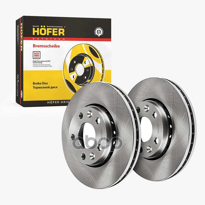 Диск переднего тормоза Renault Duster (10-) вент., 280мм (к-кт 2шт) HOFER арт. HF130280