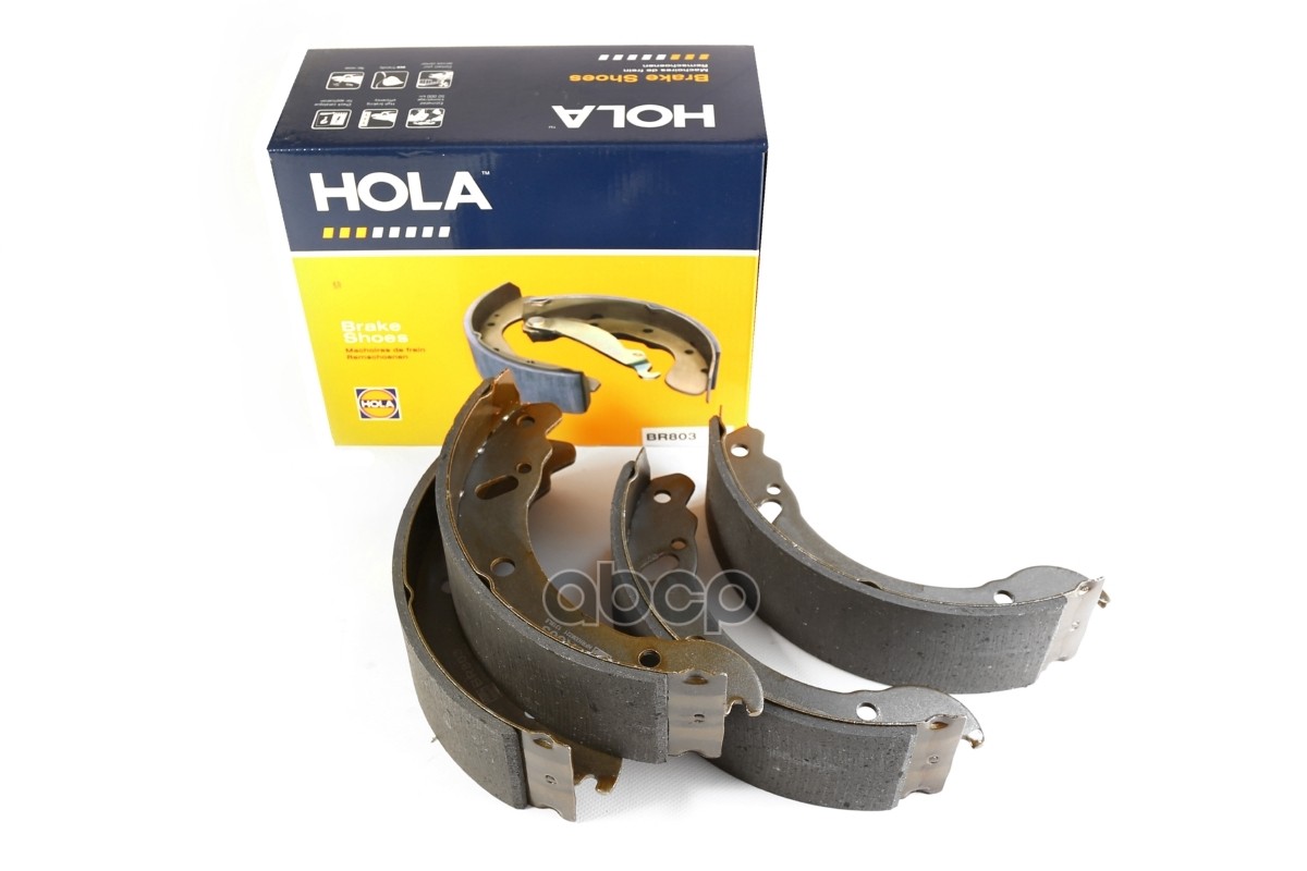 Тормозные колодки барабанные (задние) GAZ Gazelle (2705-3302)  Sobol (2217-2752) HOLA арт. br803