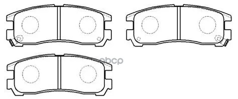 Колодки Тормозные Дисковые Задн Hyundai: Santamo 99-01  Mitsubishi: 3000 Gt 92-99, Eclipse 95-99, Galant 92-01 HSB арт. HP5051