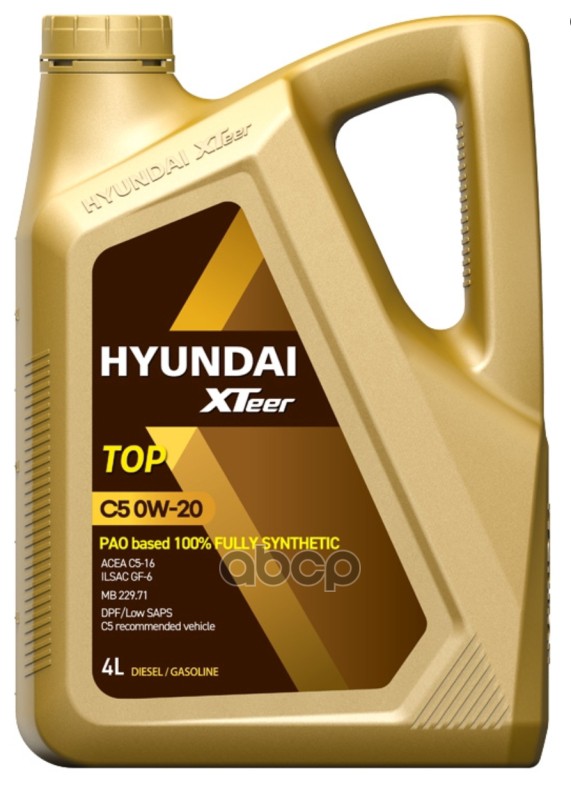 HYUNDAI XTeer Масло моторное Hyundai Xteer TOP 0W-20 синтетическое 4 л 1041101