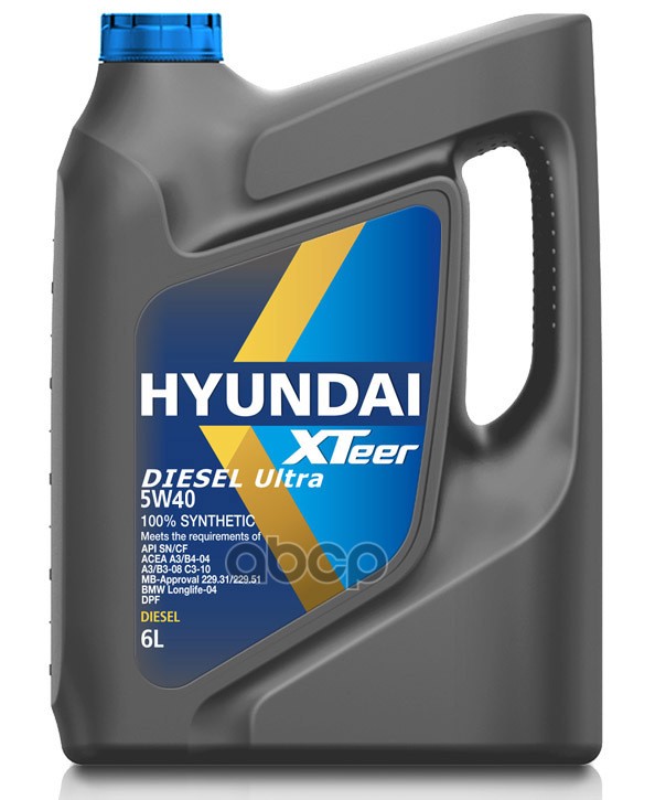HYUNDAI XTeer Масло моторное HYUNDAI XTEER D800 5W-40 6л 1061223
