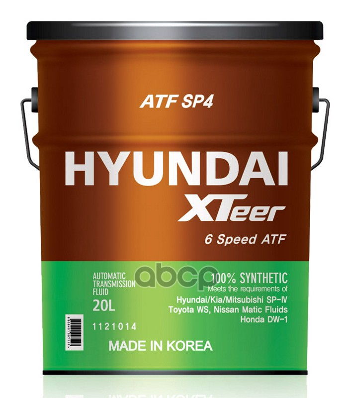 Масло трансмиссионное HYUNDAI XTEER ATF SP4 20л 1121014 HYUNDAI XTeer арт. 1121014