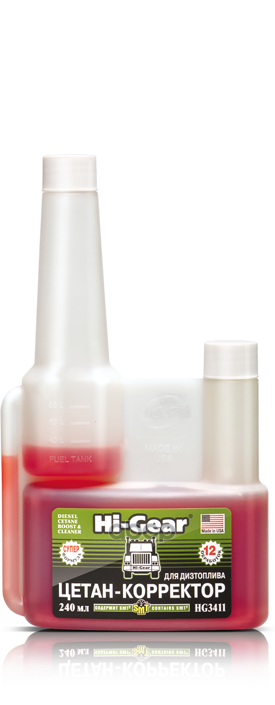 Цетан-корректор для дизельного топлива  с 1л  240 мл Hi-Gear арт. hg3411