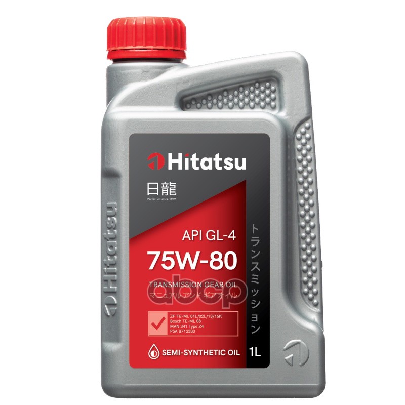 Масло трансмиссионное синтетическое 75W80 GL-4 1л Hitatsu арт. 75W80H11