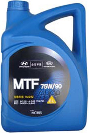 Масло трансмиссионное синтетическое HYUNDAI/KIA Gear Oil 75W-90 6л 04300-5L6A0 Hyundai-KIA арт. 04300-5L6A0