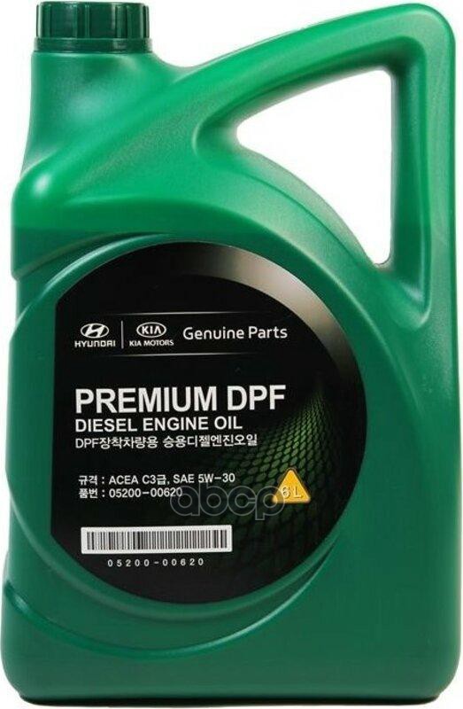 Hyundai-KIA Масло моторное синтетическое HYUNDAI/KIA Premium DPF Diesel 5W-30 6л 05200-00620