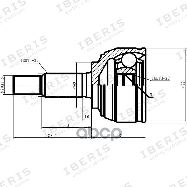 Шрус Наружный IBERIS арт. IB6055
