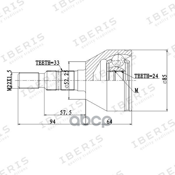 Шрус Наружный IBERIS арт. IB6058