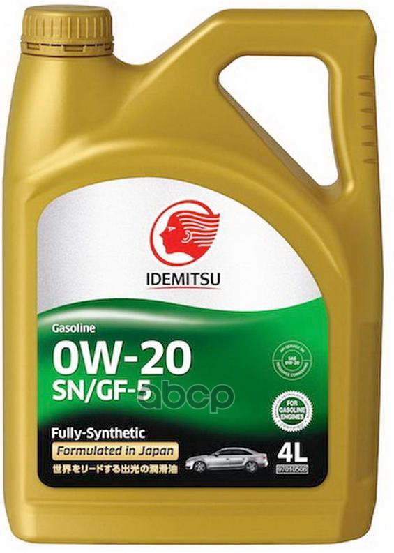 IDEMITSU Масло моторное IDEMITSU FULLY-SYNTHETIC SN/GF-5 0W-20 4л (30011325-746) 30011331-746