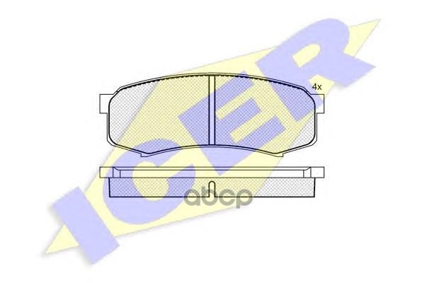 Колодки торм.диск.задн. Land Cruiser 90 Icer арт. 141027