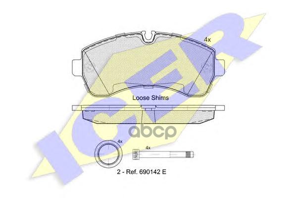 Колодки торм диск MB SPRINTER 5-t  VW CRAFTER 50 (2E) Icer арт. 141785