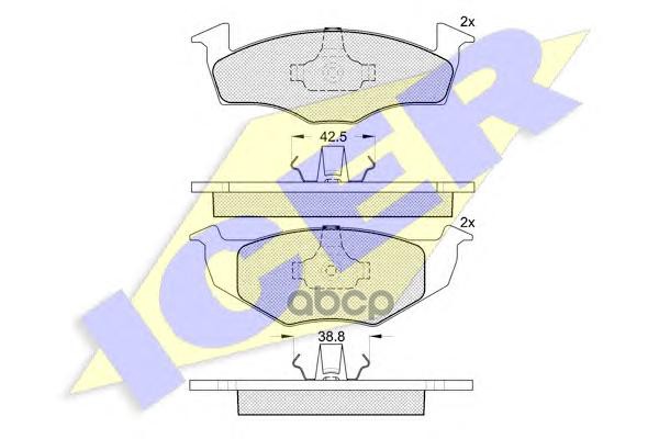 Колодки торм.дисковые Icer арт. 181130