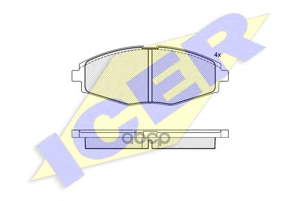 Колодки торм.диск. Matiz 0.8S 09/98- Icer арт. 181262