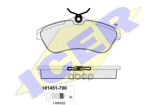 Колодки Передние Citroen C3 Icer 181451-700 Icer арт. 181451-700