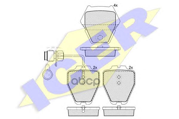 Колодки Передние Audi A8 98-02 /Type Trw /8 Колодок Icer 181565 Icer арт. 181565