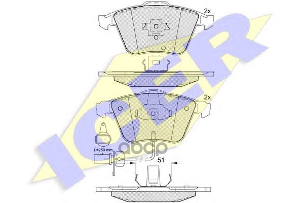 Колодки Торм. Диск. Allroad  A4  A6  A8 Icer арт. 181654