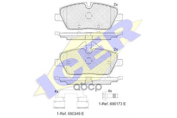 Колодки торм. передн.BMW i3 (08/13-) Icer арт. 181662-200
