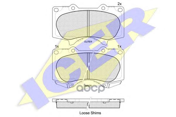 Колодки торм.диск. Land Cruiser 03- Icer арт. 181665