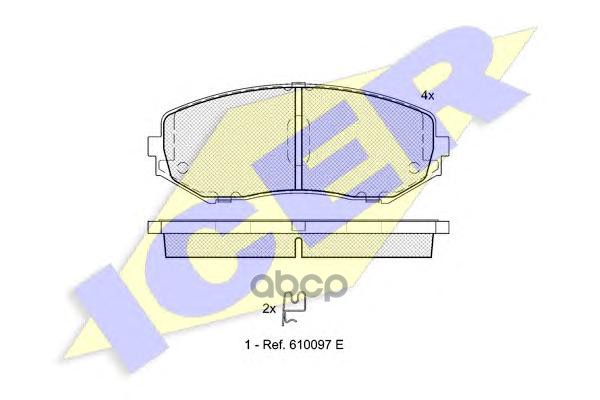 Торм. колодки диск. Grand Vitara 1.6i VVT  1.9 DDiS  2.0i JLX XL-7 2.0 DLXi Icer арт. 181747