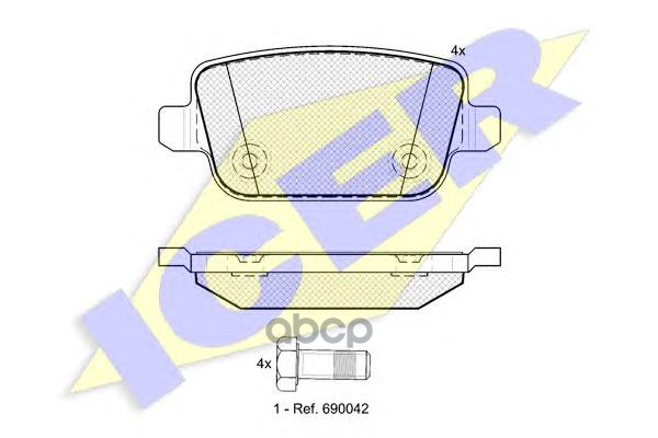 Колодки торм. диск. Freelander 2 (06-) Icer арт. 181801