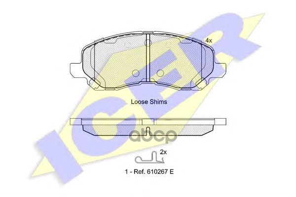Колодки торм.диск. Lancer  Outlander 03- Icer арт. 181806