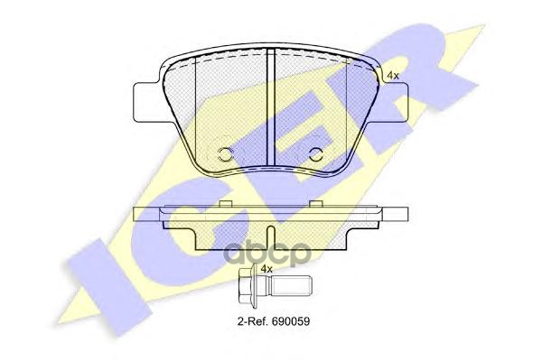 Колодки торм. диск. задн. VW Golf VI  Jetta IV Icer арт. 181967