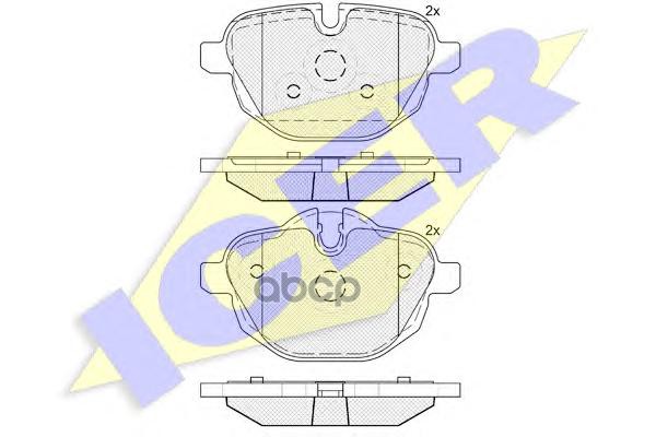 Колодки торм. диск. Bmw 5 ser. 09- Icer арт. 182004