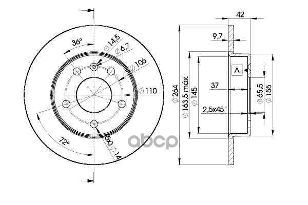 Диск торм.задн.Astra G  H  Meriva  Zafira Icer арт. 78bd9110