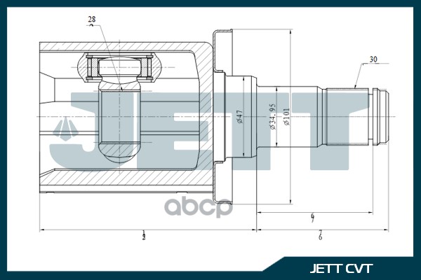 ШРУС внутренний JETT V409238 JETT арт. V409238