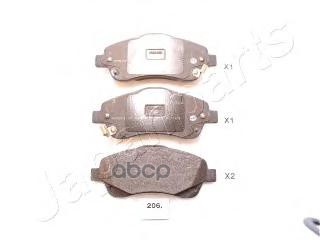 Колодки торм диск Avensis 03- Japanparts арт. pa206af