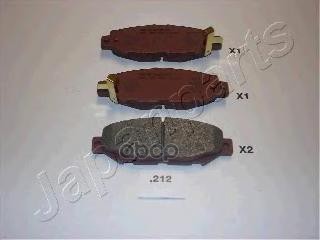 Колодки Тормозные Дисковые | Зад | Japanparts арт. PP212AF