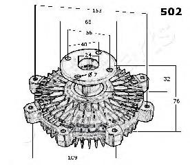 Вискомуфта вентилятора радиатора охлаждения Japanparts арт. vc502