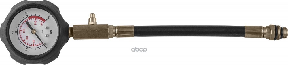 Компрессометр Бензиновых Двигателей, Манометр 83Мм В Ударопрочном, Обрезиненном Корпусе, Адаптер-Переходник Для Свечных Отвер...