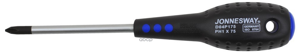 Отвертка крестовая FULL STAR PH1x75 мм JONNESWAY D04P175 Jonnesway арт. D04P175