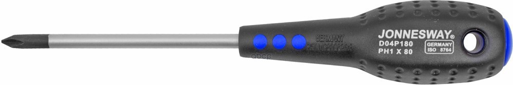Отвертка крестовая FULL STAR PH1x80 мм JONNESWAY D04P180 Jonnesway арт. D04P180