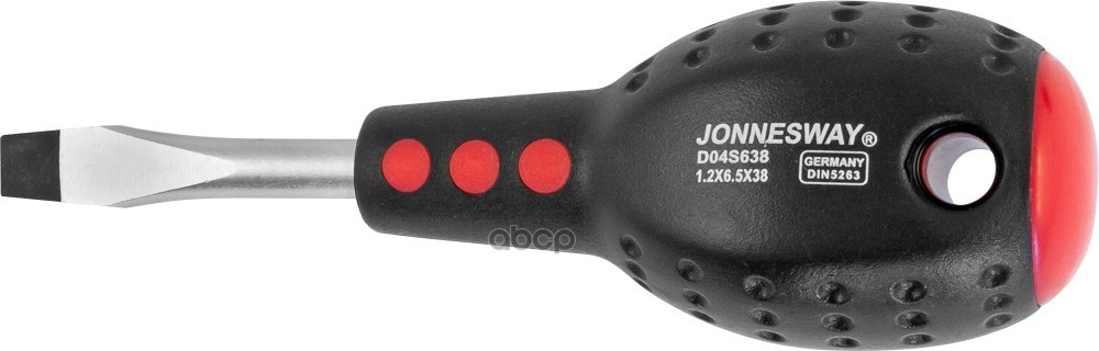 Отвертка шлицевая FULL STAR SL1,2x6,5x38 мм JONNESWAY D04S638 Jonnesway арт. D04S638